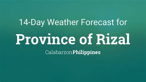 Tanay, Province of Rizal, PH – Hourly Weather Forecast.